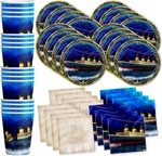 Titanic Birthday Party Supplies Set Plates Napkins Cups Tableware Kit For 16 New. Price: $29.43.
