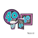 Guess Who's Turning 40 ! Birthday Party Supply Kit W/table Ware & Invites New. Price: $16.19.