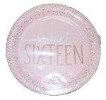 Sweet Sixteen Sparkle Blush Dessert Plates 8 Count 7" Circle Birthday Party New. Price: $5.85.