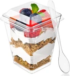 Zezzxu 50 Pack Oz Plastic Dessert Cups With Lids And Spoons, Banana Pudding New. Price: $24.99.