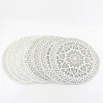 Set Of 8 Round Mandala Placemats 14.5IN Decorative Table Protectors New. Price: $14.39.