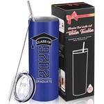 Patelai Class Of 2026 Graduate Travel Ounces, Dark Blue, Black And White New. Price: $27.99.