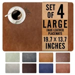 Univocolors Washed Cowhide Pattern Faux Leather Big Size Placemats Set Of 4, ... New. Price: $36.19.