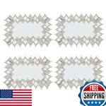 Raedan White 14X20 Linen Placemats Set Of 4, Beige Lace, Earth Tones New. Price: $52.28.