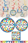 Amscan Colorful Confetti Birthday Party Bundle Of Plates, Napkins, Decorations New. Price: $16.99.