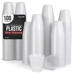 Plastic Shot Glasses Disposable 100 Count 2 Oz Frosted Pearl White Cups ... New. Price: $19.20.