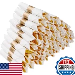 Goodluck 50 Pack Pre Rolled Gold Plastic Silverware Wrapped Cutlery Set New. Price: $44.78.