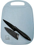 Chef Craft Select Wheat Straw Cutting Board And Knife Set, 10 Inch X 7.5 New. Price: $12.39.