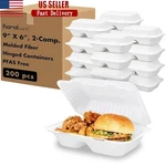 Biodegradable Clamshell Containers Compostable Take Out Food Boxes Bulk 200 Pcs New. Price: $69.75.