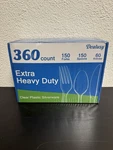 Dealusy 360 Extra Heavy Duty Clear Plastic Silverware Set Bpa Free Forks Spoons New. Price: $34.95.