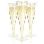 Best Prestee 100 Gold Plastic Champagne Flutes - 4.5 Oz Disposable Glasses For New. Price: $56.79.