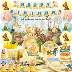 Winnie The Pooh Party Decoration Disney Tableware Balloons Plates Supplies New. Price: $25.99.
