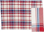 Saro Lifestyle Simple Plaid Placemat Napkin Set New. Price: $12.00.