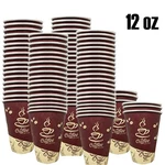 12 Oz Disposable Paper Cups Coffee Bean Design For Cold/hot Drinking 50-500 Pack New. Price: $21.99.