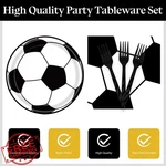 Kfjbpb 72 Pcs Soccer Paper Plates Napkins Party Supplies Sports Theme New. Price: $31.00.