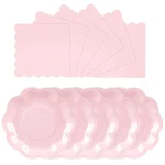 Houuqe 100 Pcs Pink Paper Plates And Napkins Set, Tableware Small, New. Price: $20.41.