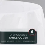 Houzzkingz Usa Paper Tablecloths For Round Tables 82'' 6 Pack White Pape... New. Price: $74.92.