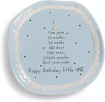 Demdaco Blue Baby's 1ST Birthday Cake Plate, 7X7" New. Price: $18.21.