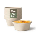 Homestockplus 32 Oz Deep Disposable Bowl, Paper Bowls Heavy Duty C... New. Price: $30.33.