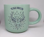 Wild Sage Teal "taurus Dependable Kind Independent" Zodiac Coffee Mug Cup 13 Oz Used. Price: $20.00.