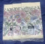 Vintage 1991 Kara Party House Flowers Table Cover 54 X 96 Nos 3 Pcs Blue Ivory New. Price: $15.74.