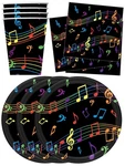 Colorful Music Notes Birthday Party Supplies, Plates Napkins Cups, 16 Guests New. Price: $28.74.