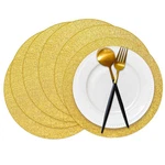 50 Pieces Gold Glitter Paper Place Mats Sparkle Round Disposable Table G... New. Price: $29.02.