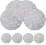 Silver Set Of 4 Round Placemats & Pieces Coasters Washable Heat Resistant New. Price: $104.99.