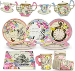 50PCS Alice Wonderland Party Decorations Pretty Floral Plates, Napkins, Te... New. Price: $28.94.