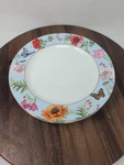 Grace Teaware Blue Butterfly Garden Porcelain Dinner Plates Set Of 3 Used. Price: $28.00.