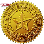 Great Papers! Star Embossed Official Gold Foil Certificate Seal For Achievements New. Price: $12.41.