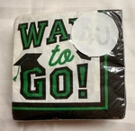 Amscan New Green And Black 2-PLY Way To Go Graduation Beverage Napkins, #40. Price: $6.00.