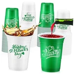 Pcs Patricks Day Plastic Cups 16OZ Design Disposable 50 Lucky Shamrock New. Price: $20.52.