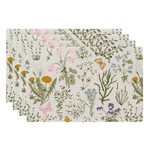 Qiyi Boho Set Of 4, 12X18 Inch Linen Fabric Floral For Kitc New. Price: $17.50.