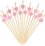 Minisland Pink Love Heart Cocktail Picks, 4.7 Inch Long Bamboo Fancy Toothpicks New. Price: $12.25.