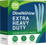 200 Pieces Clear Plastic Knives Heavy Duty Disposable -, Bpa-free, Heat Resis.. New. Price: $22.65.