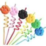 Fzr Legend 24 Paw Print Reusable Curly Drinking Straws Party Kids Fun New. Price: $14.99.