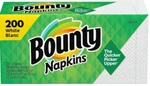 Bounty Assorted Print/white Quilted Napkins, 200-COUNT Package New. Price: $5.89.