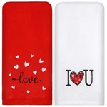 2 Pack Valentines Heart Love Hand Towels - 100% Cotton Embroidered ... New. Price: $19.96.