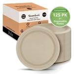 Ibambo Bamboo Disposable Paper Plates - 7 Inch, 125 Pack, Compostable New. Price: $21.97.