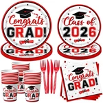 Red And Black Decorations Dinnerware Set, Class Of 2026 Graduation... New. Price: $26.08.