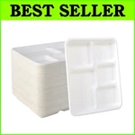 500 Pack Compostable 5-COMPARTMENT Plates Eco-friendly School Lunch Trays# New. Price: $175.91.