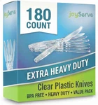 Joyserve Clear Plastic Knives Heavy Duty, Heat Resistant Party Utensils Bpa-free New. Price: $24.87.