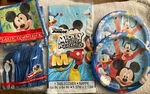Mickey Mouse Party Supply Plates Napkins Plastic Cutlery Table Cover New. Price: $19.99.