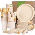 Gezond 350PCS Compostable Paper Plates Set Eco-friendly Heavy-duty Disposable... New. Price: $90.59.