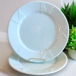 Blue Butterfly Dinner Plates Embossed 10 1/4 Inch Diameter Set Of 2 Used. Price: $26.99.