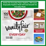 100 Count Disposable Napkins, Elegant 2-PLY White, Perfect For All Occasions New. Price: $5.51.