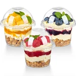 Plastic Dessert Cups 50 Pack 8 Oz Clear Disposable With Dome Lids New. Price: $19.49.
