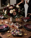 Set Of 2 Michel Design Works Paper Triple Ply Midnight Rose Print Napkins New. Price: $12.00.