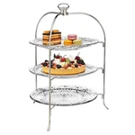 Godinger Tiered Platter Stand - Dublin Crystal Collection 13.5", Clear Nib New. Price: $69.95.